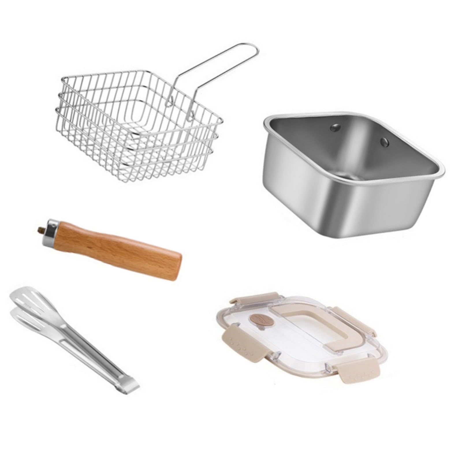 Juego de utensilios de cocina de camping de acero inoxidable