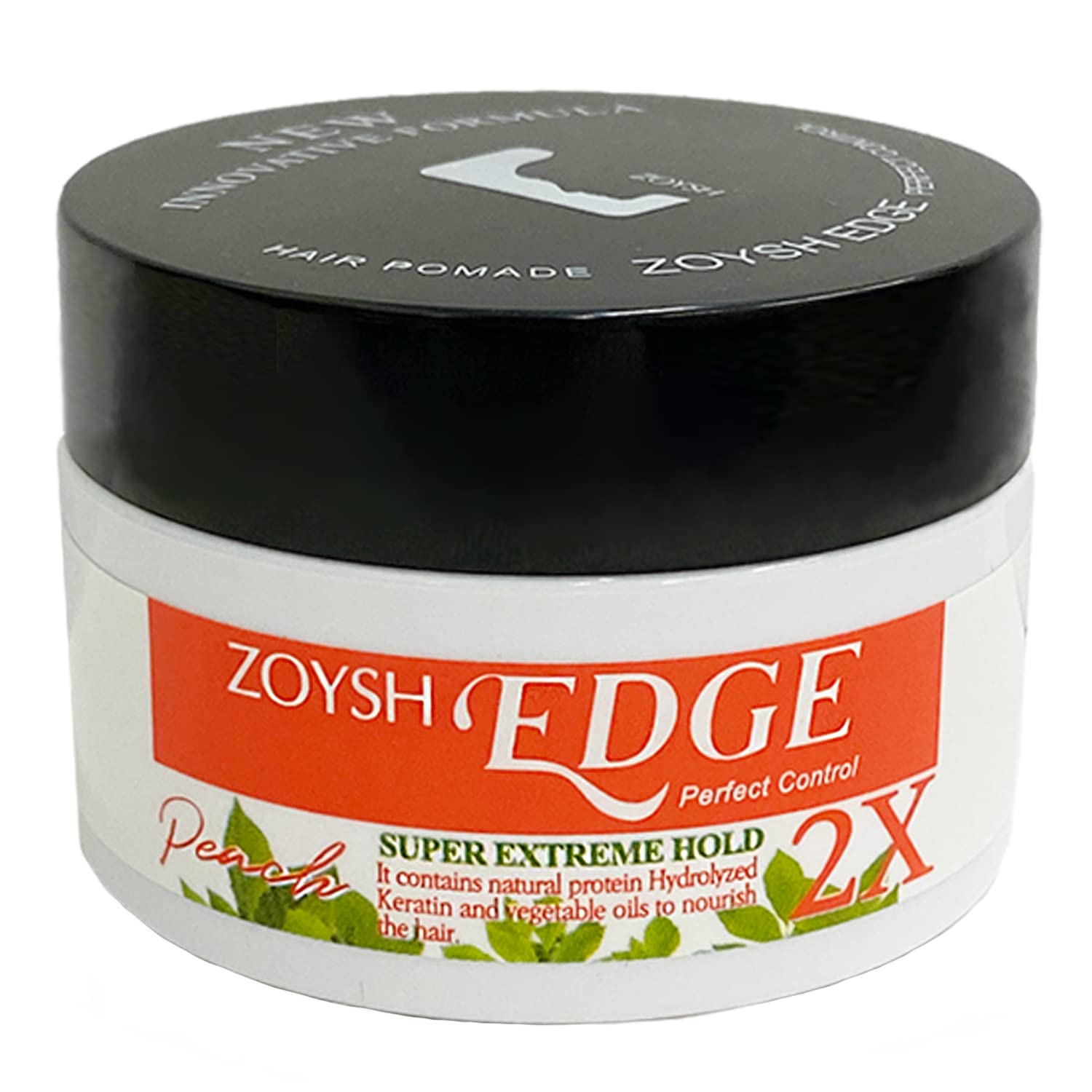 ZOYSH EDGE Perfect Control Super Extreme Hold 2X | Water-Based Pomade | For All Hair Types, 48Hrs Lasting, Non-Flaking, Allergy Free Fragrance (Peach, Net Wt. 1.05 Oz)