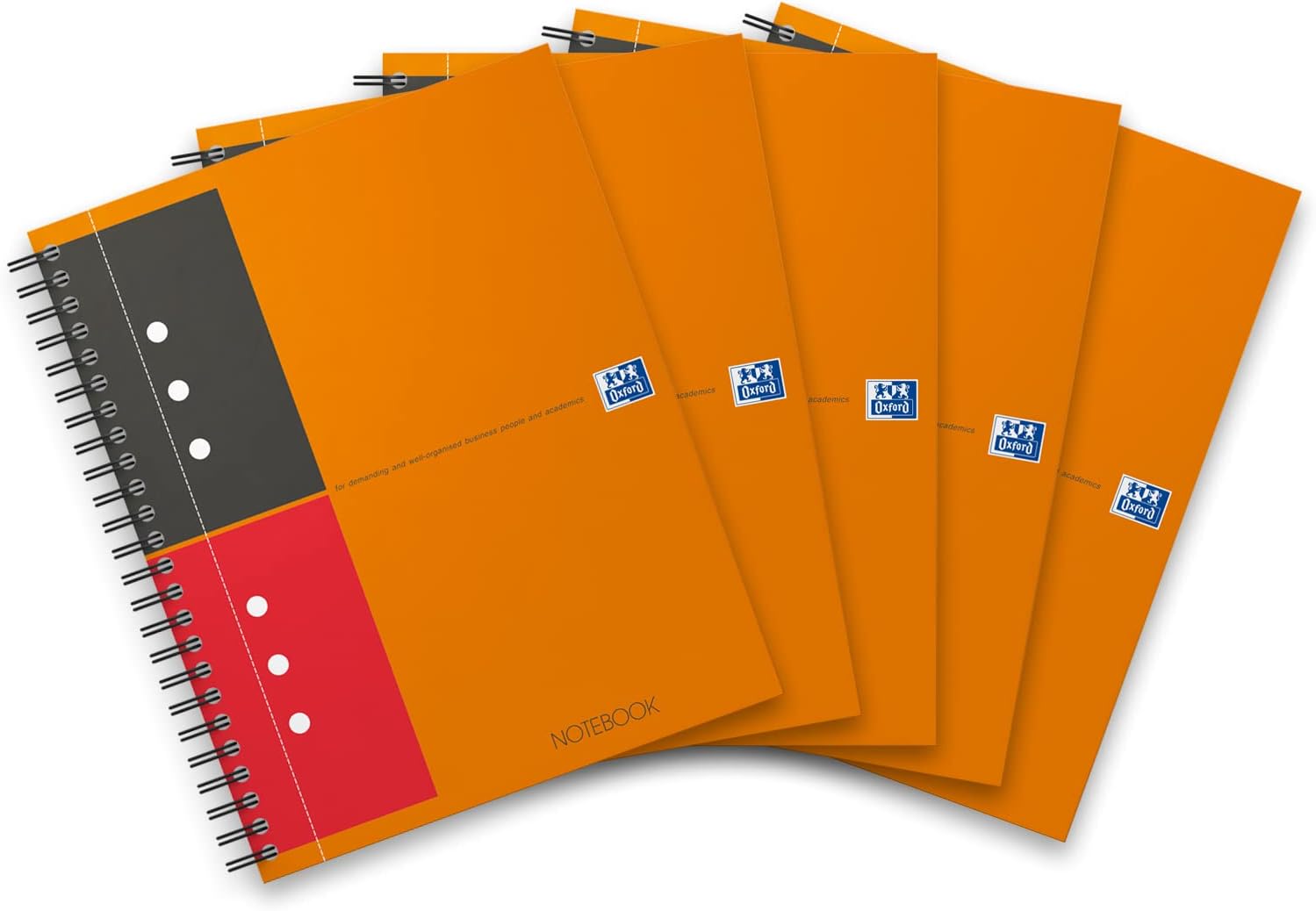 OxfordInternational Classic Notebook 2 Wire 2 Margin Ruled 160pp A5 Ref N001212 [Pack of 5]