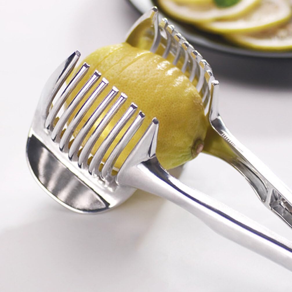 UPKOCH Stainless Steel Fruit Slicer for Home Lemon Tomato and Egg Cutter Compact and Portable Kitchen Tool for Quick Food Prep Safe Odorless and Reliable