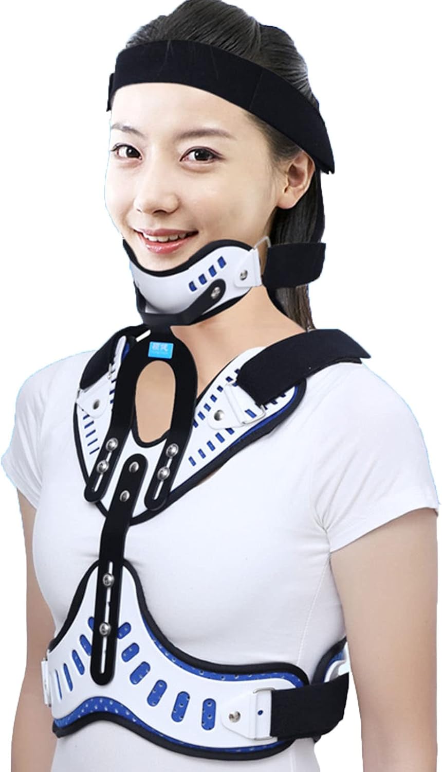 SqSYqz CollaríN Cervical con Soporte para la Barbilla para Aliviar el Dolor de Cuello RíGido CollaríN Cervical Tirantes para el Cuello Cuidado óSeo Soporte para el Cuello