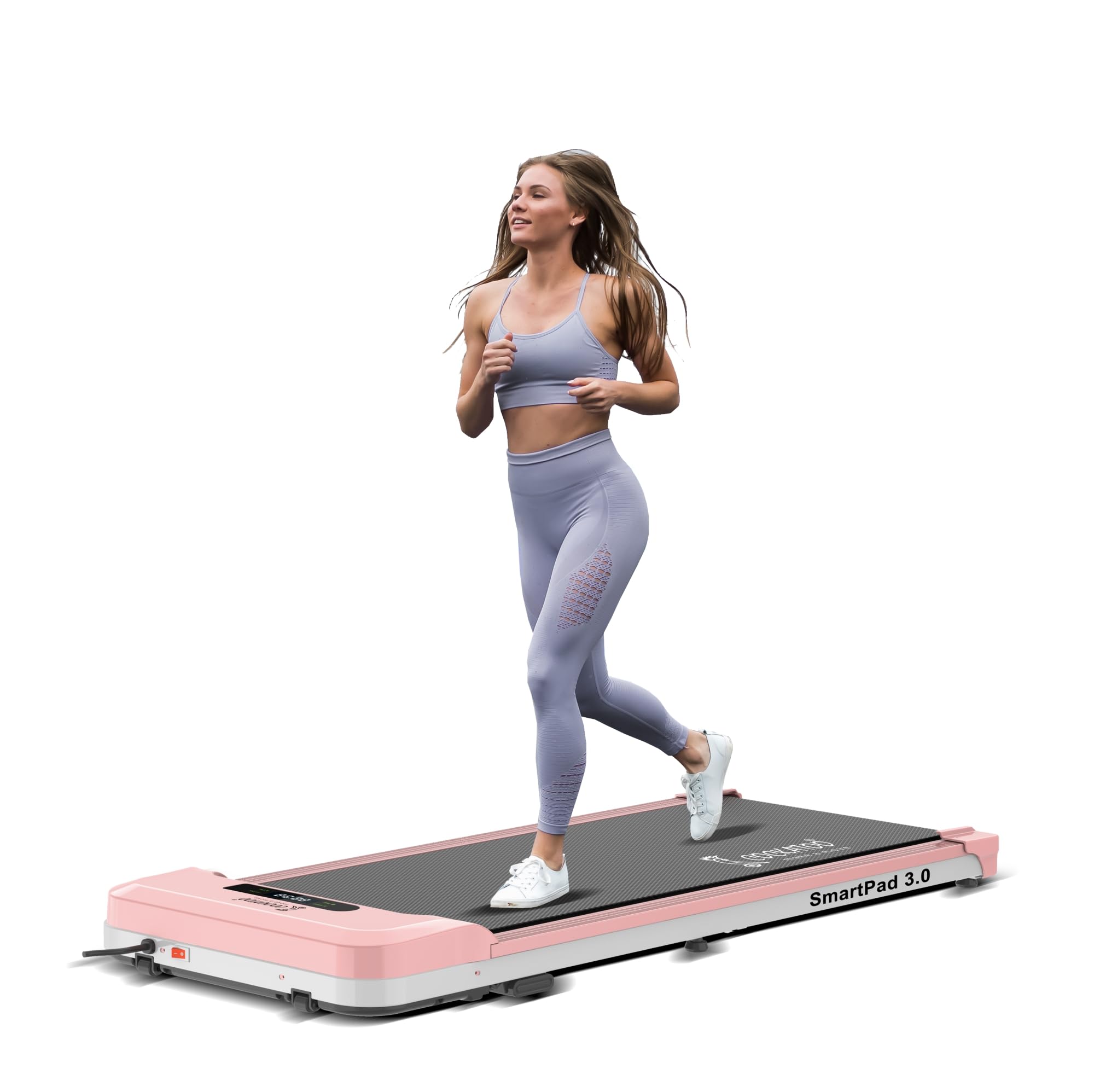 Cockatoo Smartpad 3.0 (3HP Peak) Walking Pad for Home with Remote, Max User Weight 90 Kg, Walkpad with Manual Adjustable 2 Incline Levels and 1-8 Km/Hr Speed Range, White and Pink