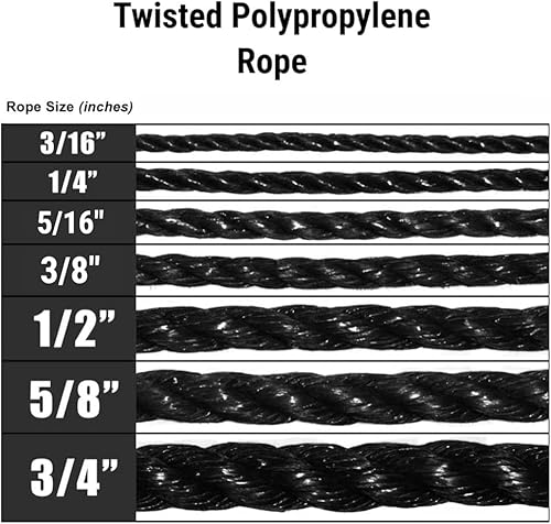 Miniatura 2 de Cuerda de polipropileno trenzado Golberg, 14, 516, 38, 12, 58, 34, 1, 1-14, 1-12 y 2 pulgadas de diámetro, longitud de 10 a 1200 pies, resistente a