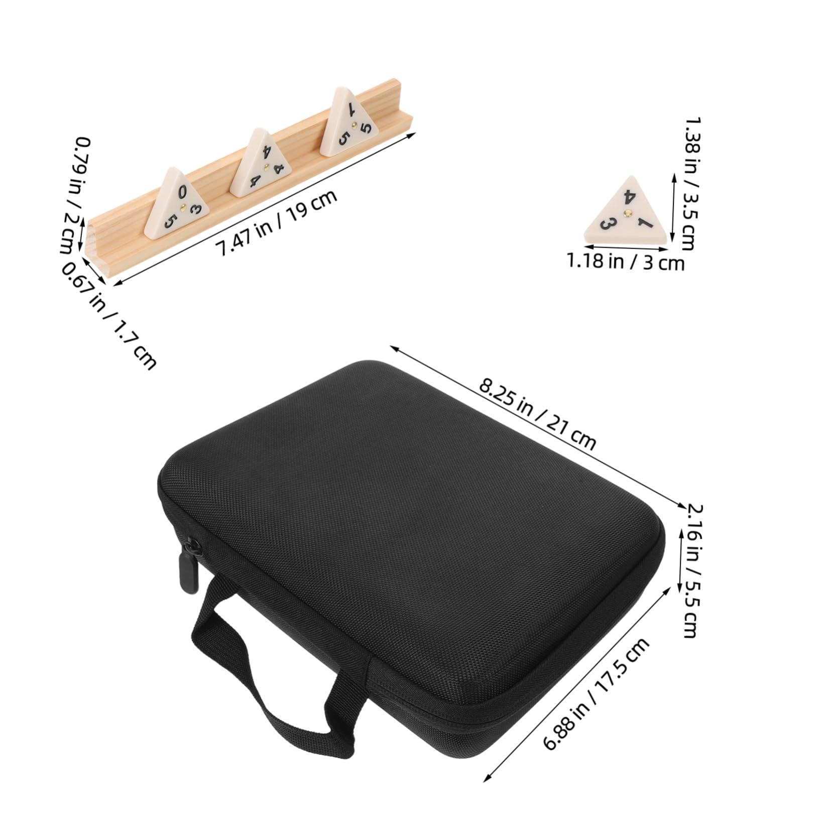 ifundom Mahjong Triangular Juego de Mesa de Dominó Madera para Fiestas Navideñas y Familiares Juego de Estrategia para Adultos