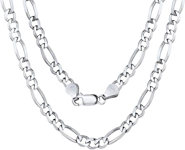 ChainsPro Mens Chains 925 Sterling Silver Chain Necklace for Men Women Necklace,Birthday Valentine's Day Gift for Boyfriend Dad Father Men,3/5mm Width,18-30 inch(with Gift Box)