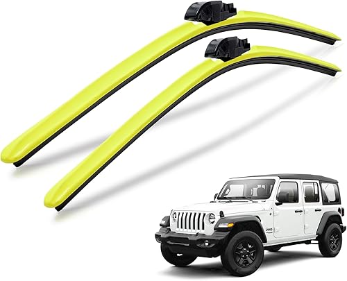 Vista 9 de Clix Wipers - Limpiaparabrisas para Jeep Wrangler & Gladiator (16 pulgadas/16 pulgadas) rojo (todos los modelos Wrangler y Gladiator)