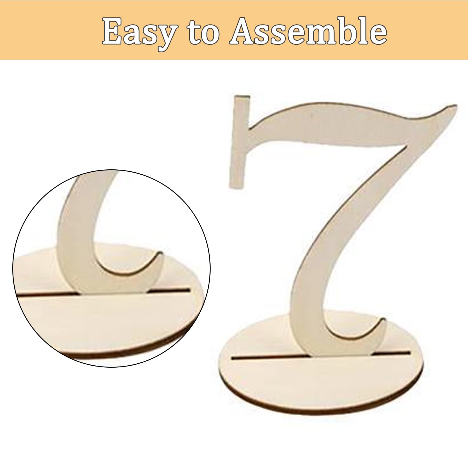 Set 20 Numeri Da Tavolo In Legno Esagonali - Per Matrimoni, Feste E Eventi - Foto 2