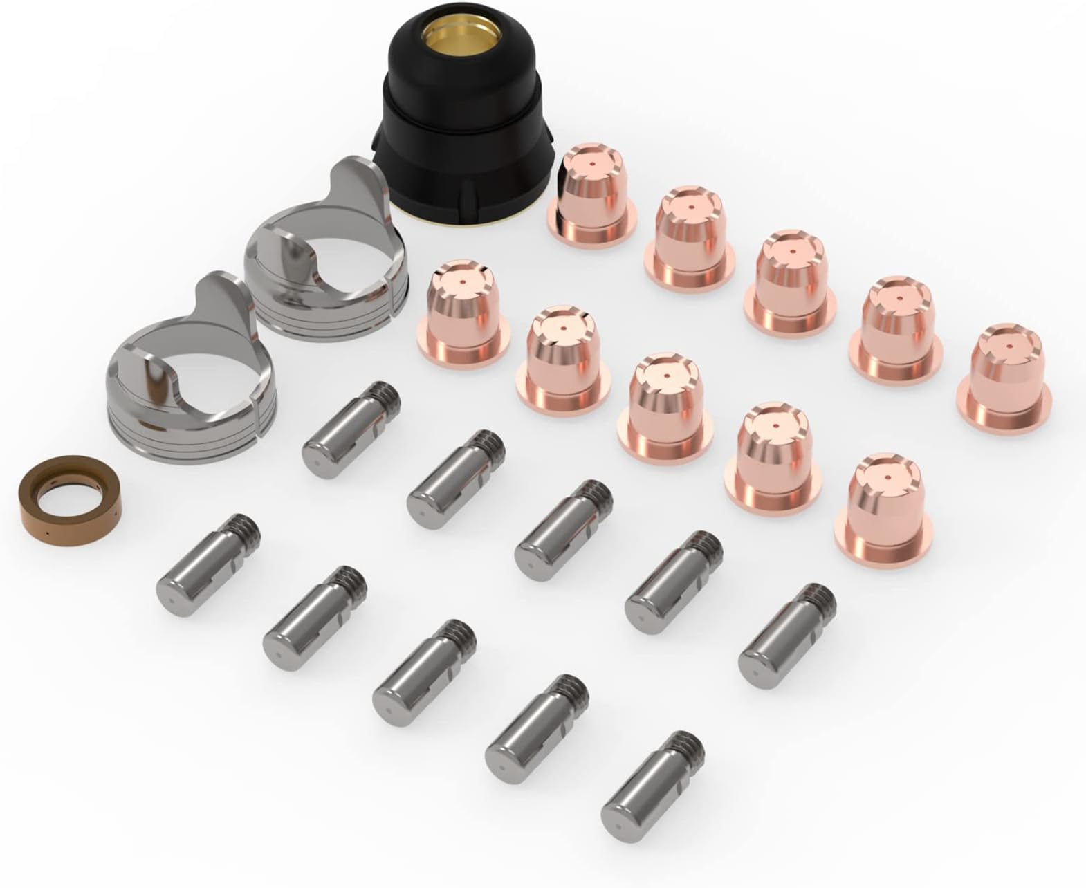 YESWELDER 24pcs Plasma Cutting Torch Consumables Sets Tip Electrode of IPT40, Suitable for YESWELDER CUT-55DS Pro/CUT-65DS Plasma Cutter