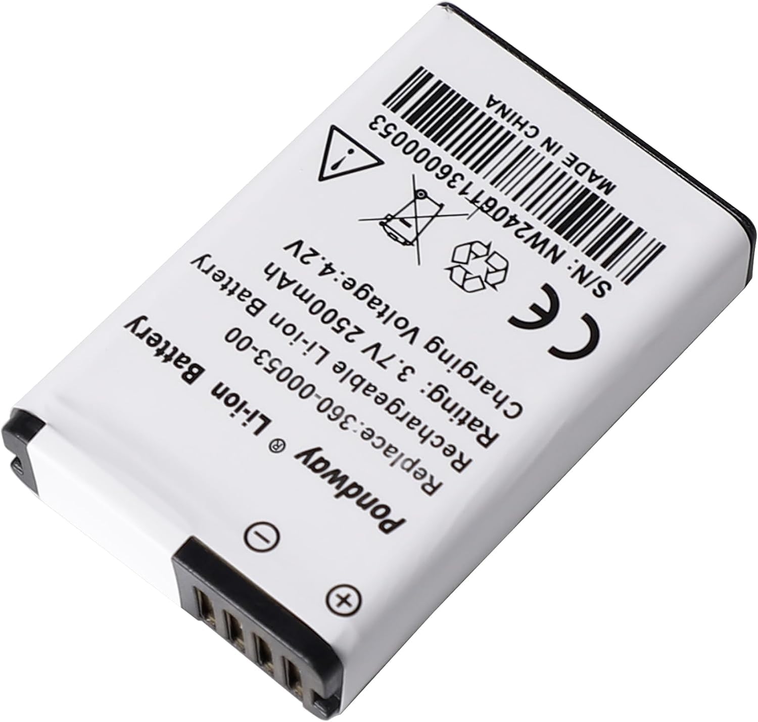 Batteria di ricambio 2500 mAh 3,7 V 361-00053-00 361-00053-04, 010-11599-00, 010-11654-03, compatibile con Garmin Alpha 200/200i/300i/Montana 600/600T/6000000000000 t Camo/65 Batteria GPS 0