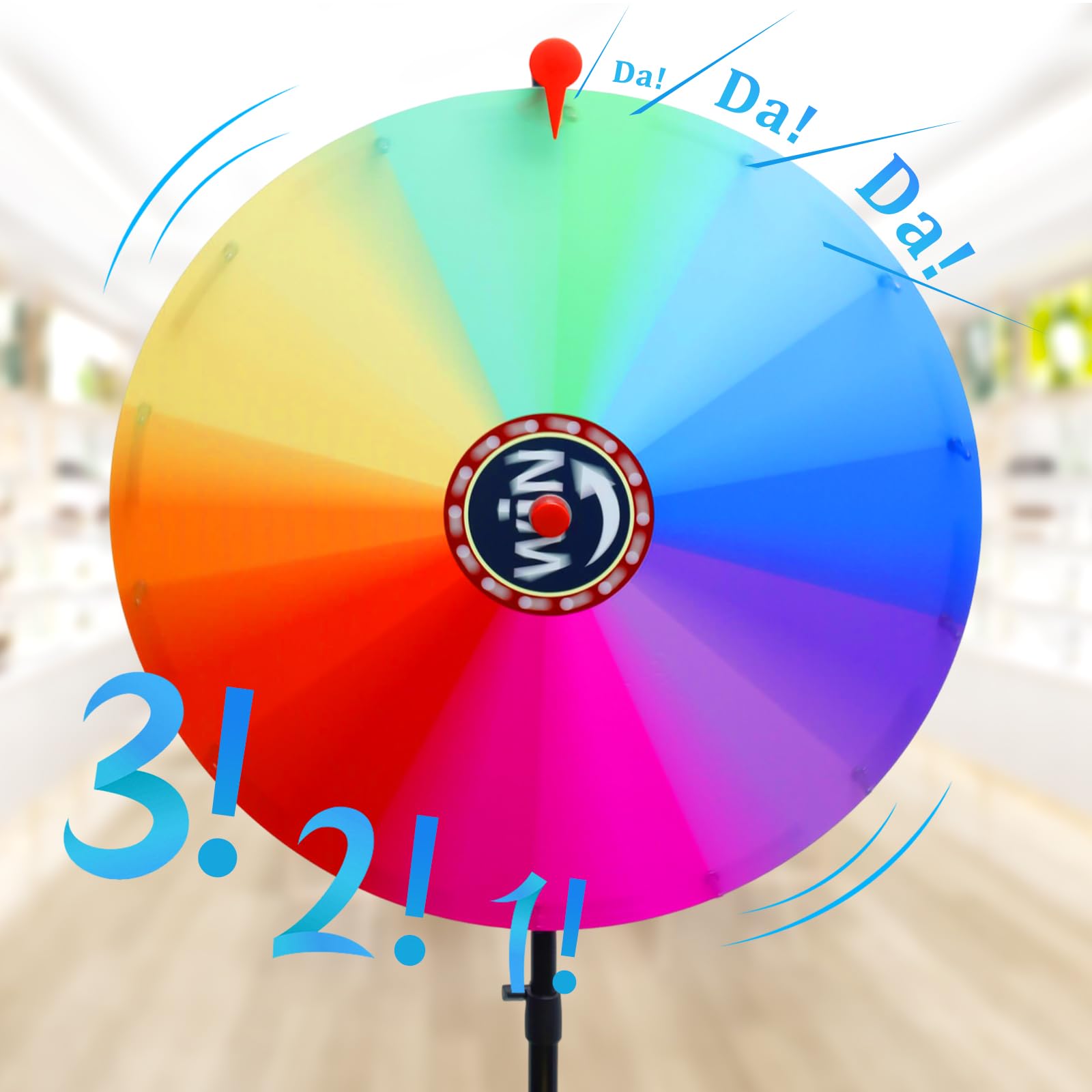 Grande Roue de la Fortune avec Trépied Hauteur Réglable 95-150cm Roue de Loterie avec Gomme et Marqueur Roue de Prize Wheel pour Fêtes Anniversaires Mariages Pendaisons de Crémaillère Noël (2#)