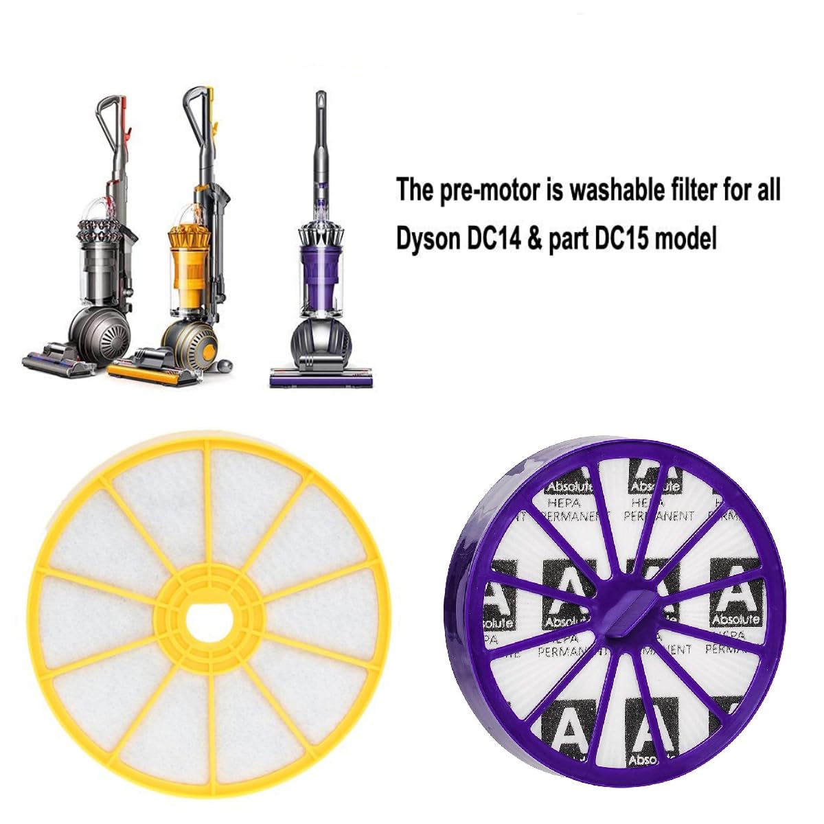 Filtro HEPA Lavabile Post-Motore Per Aspirapolvere Dyson DC17 | Ricambio OEM 911235-01, Cattura Il 99,97% Delle Particelle