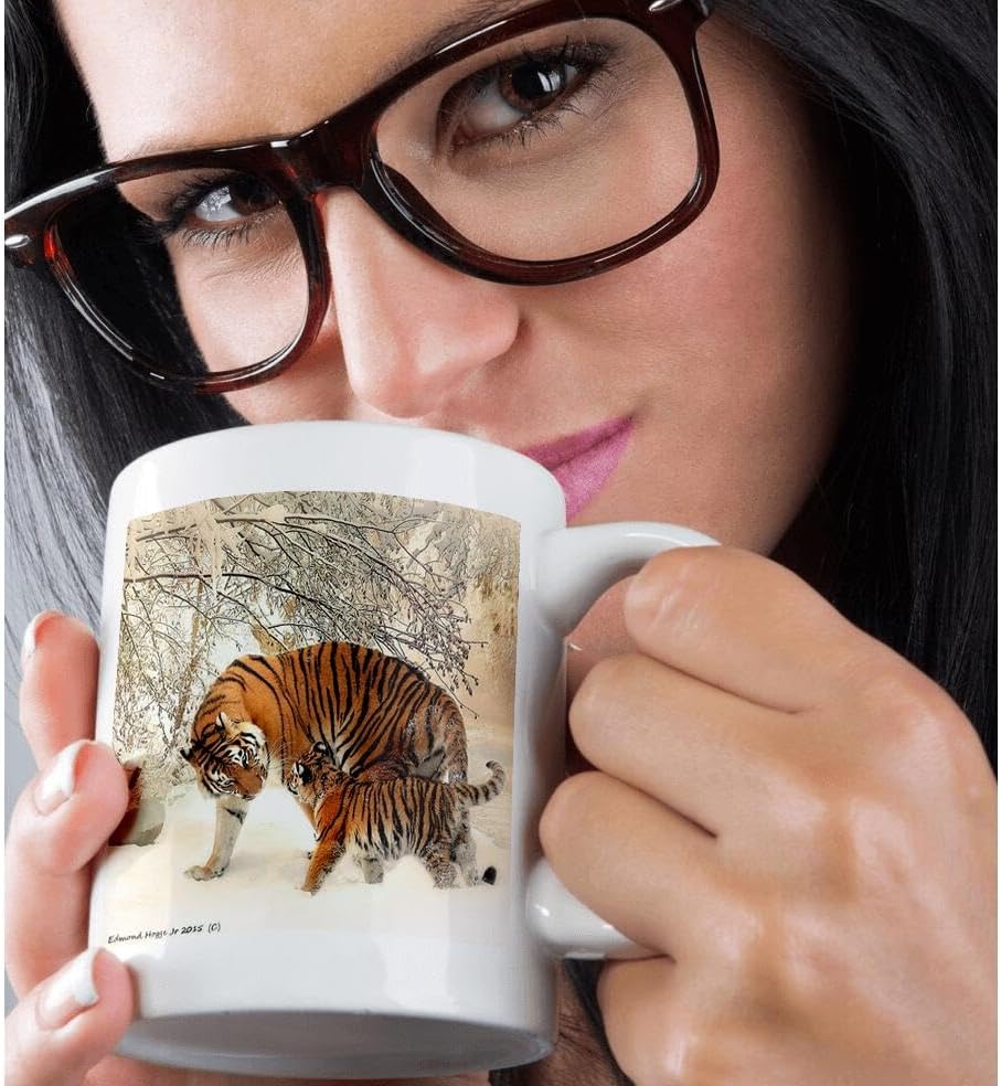 Miniatura 2 de 3dRose Taza, 11oz, NegroBlanco