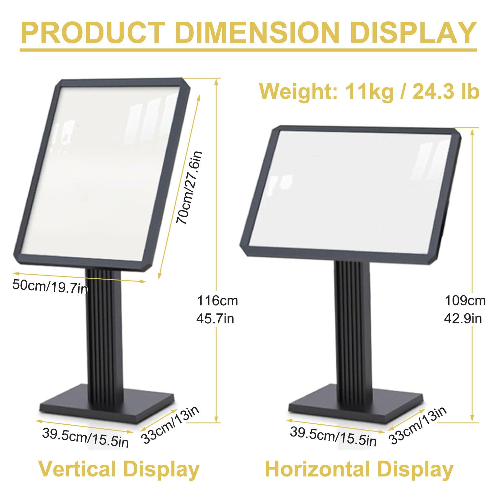 Soporte de póster de pedestal resistente, soporte para carteles publicitarios para interiores y exteriores, para bodas, fiestas en casa