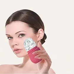 Rolo de gelo facial reutilizável, molde facial de cubo de gelo de silicone para apertar os poros, inchaço, pele brilhante – ferramenta de beleza para terapia fria para cuidados com a pele em casa