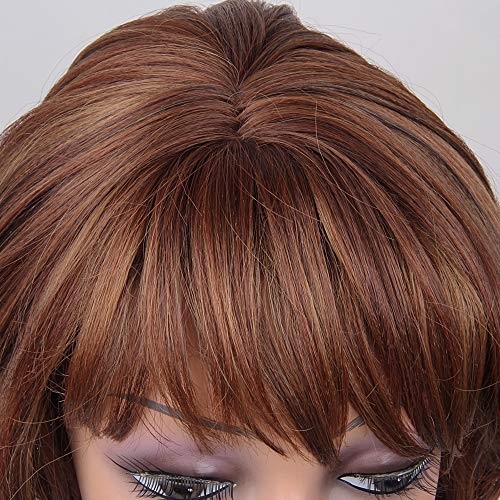 Hair Way Short Bob Wig With Bangs For Women Premium Japanese Fiber Hair Wavy Bob Wig Natural Like Human Hair For Daily Wear 8Inches #27/30 #TOP4