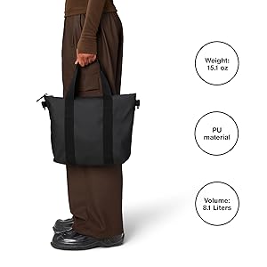 【美品】 RAINS ブラック ウォータープルーフ トートバッグ RAINS - Rains Tote bag black / トートレインバッグブラック