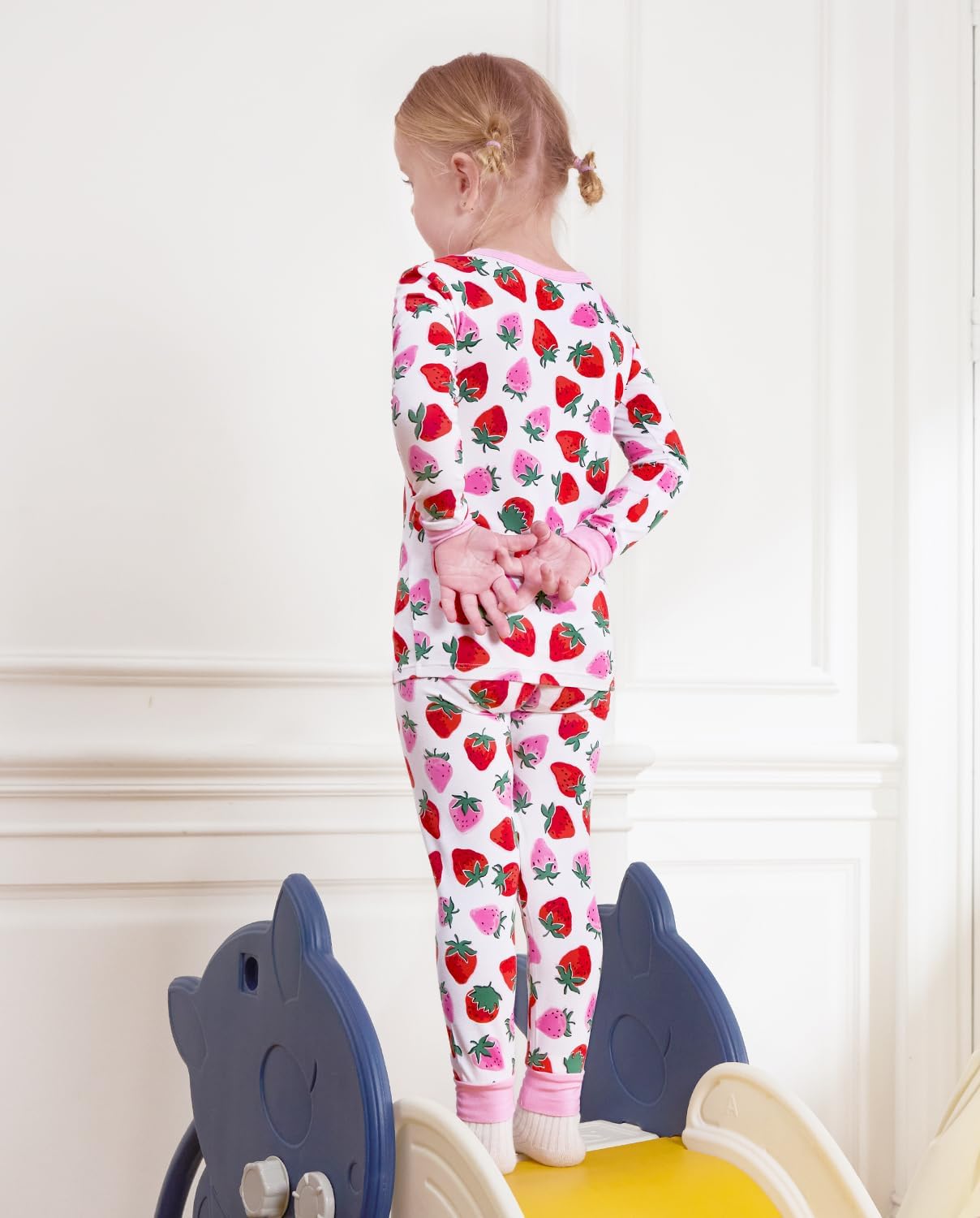 Bamboo Viscose Toddler Girls Kids Pajama Sets 12M-8Y Snug fit Long-Sleeve Softness Sleepwear Pjs 2pcs Jammies - Image 8