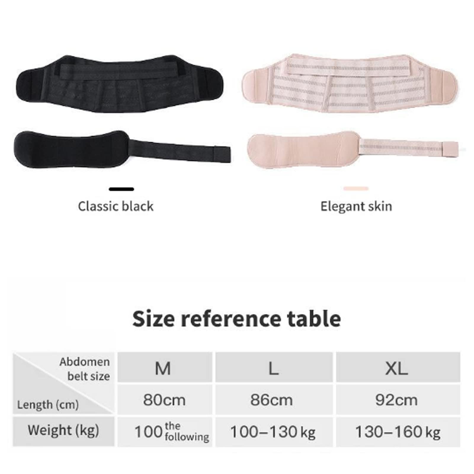 Schwangerschaftsgürtel, Schwangerschaftsstützgürtel, Bauch-Taillen-Rücken-Beckenband, atmungsaktives und bequemes Bauchstützenband, Taillen-/Rücken-/Bauchband,Flesh,M (Schwarz M)