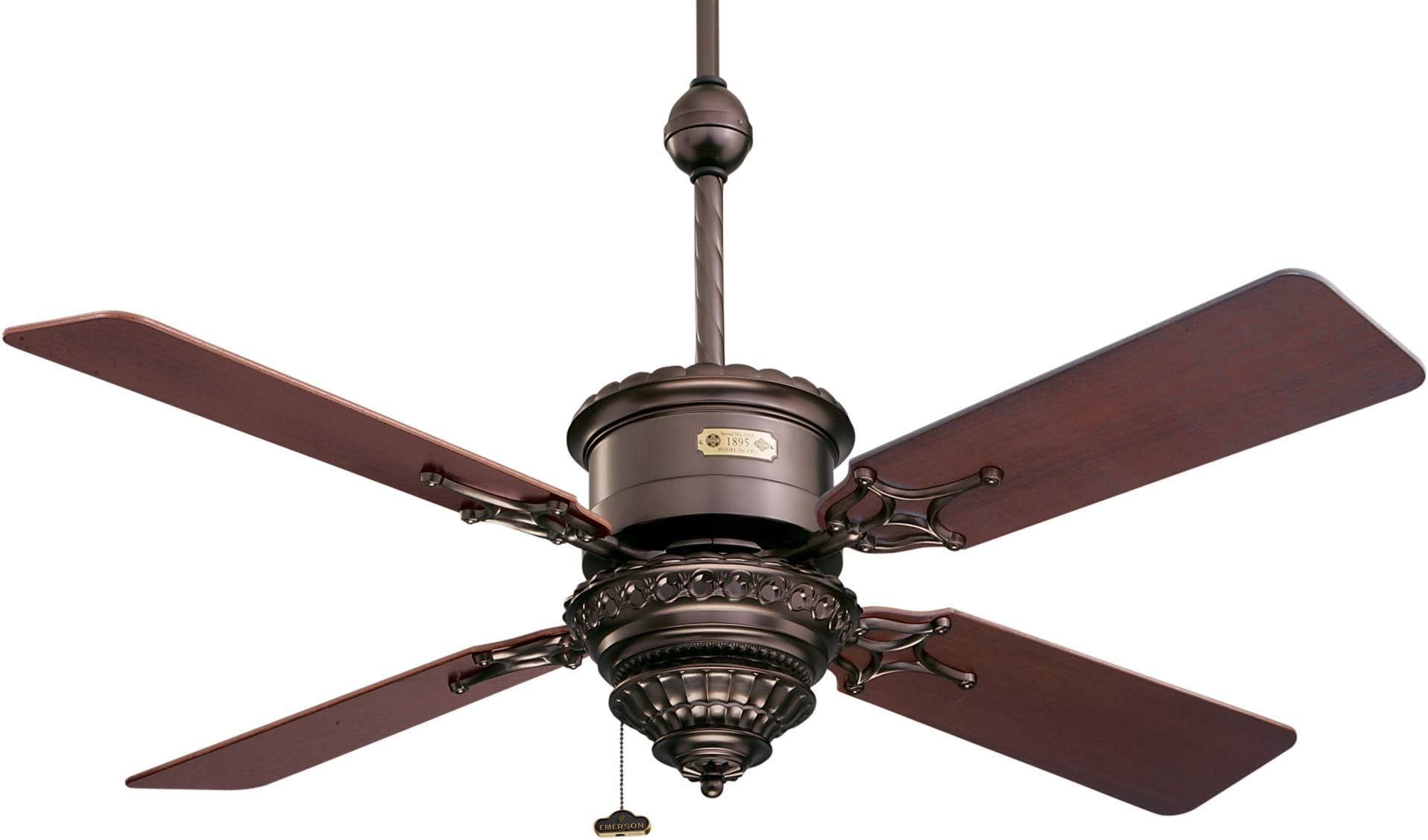 Emerson CF1ORB Downrod Mount, 5 Dark Blades Ceiling fan, Oil-rubbed Bronze