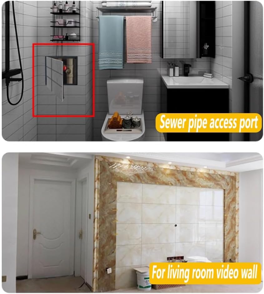 Panel Rack for Drywall, Port Tile Panel Bracket, Plumbing Wall Hole Cover Stand for Drywall, Recessed, Seamless Invisible(500x400x35 mm)