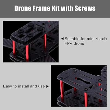 طقم طائرة بدون طيار Fpv، إطار طائرة بدون طيار مقاس 250 مم، إطار طائرة رباعية المراوح مع صلابة عالية لطائرة بدون طيار Fpv
