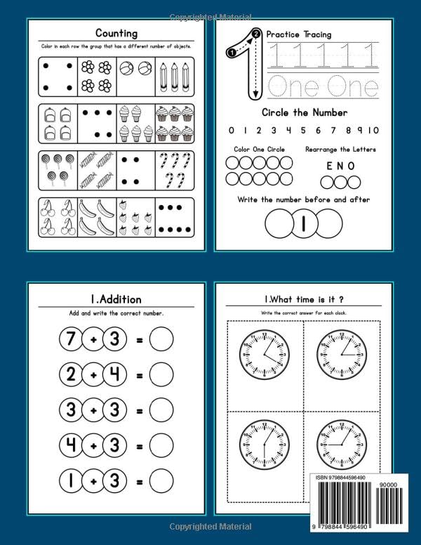 Miniatura 2 de Cuaderno de Ejercicios de Matemáticas para Niños de 5 a 7 Años Libro de Actividades Preescolar 5-7 años Juegos de Matemáticas para Niños de 5 a 7