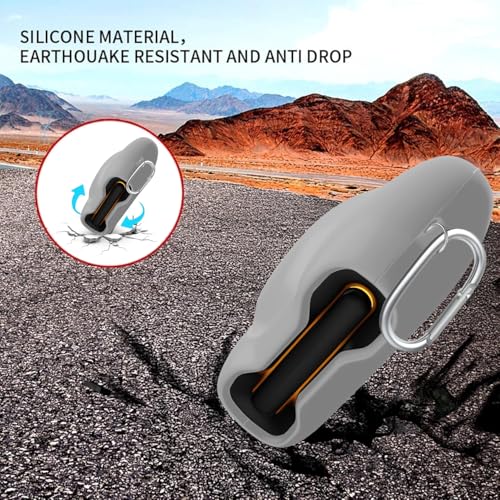 Image of WELCROS Soft Silicone Case Cover Compatible for GoBoult Audio UFO | GoBoult Astra | GoBoult Mustang Torq (Grey)