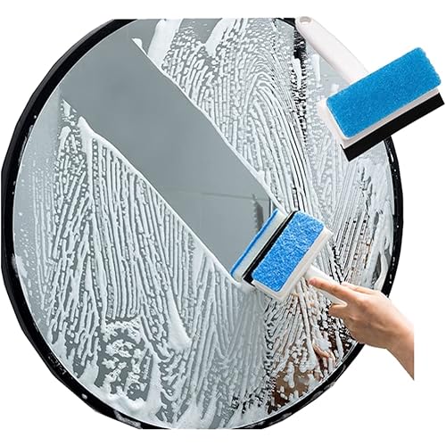 Xicennego Multifunctional Double-Sided Glass Sponge Cleaning Brush Wiper Mirror Glass Tile Cleaning Brush Bathroom Squeegee(1pack)