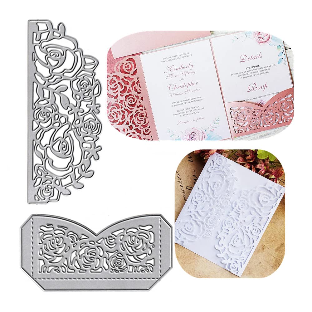 Merletti Fustelle In Acciaio Per Scrapbooking, Taglio E Goffratura, Motivo Floreale, 13.9 X 6.1 Cm, DIY