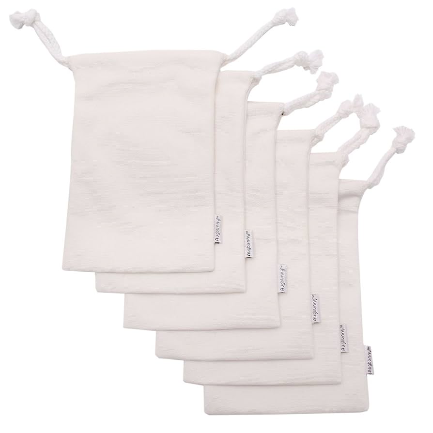 Amazon.com: Augbunny 100% Cotton Canvas Favor Bag Pouch With