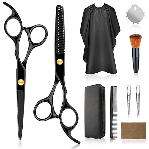 Kit profesional de corte de pelo para el hogar tijeras de corte de pelo para el hogar kit de tijeras de adelgazamiento para el hogar con peine y