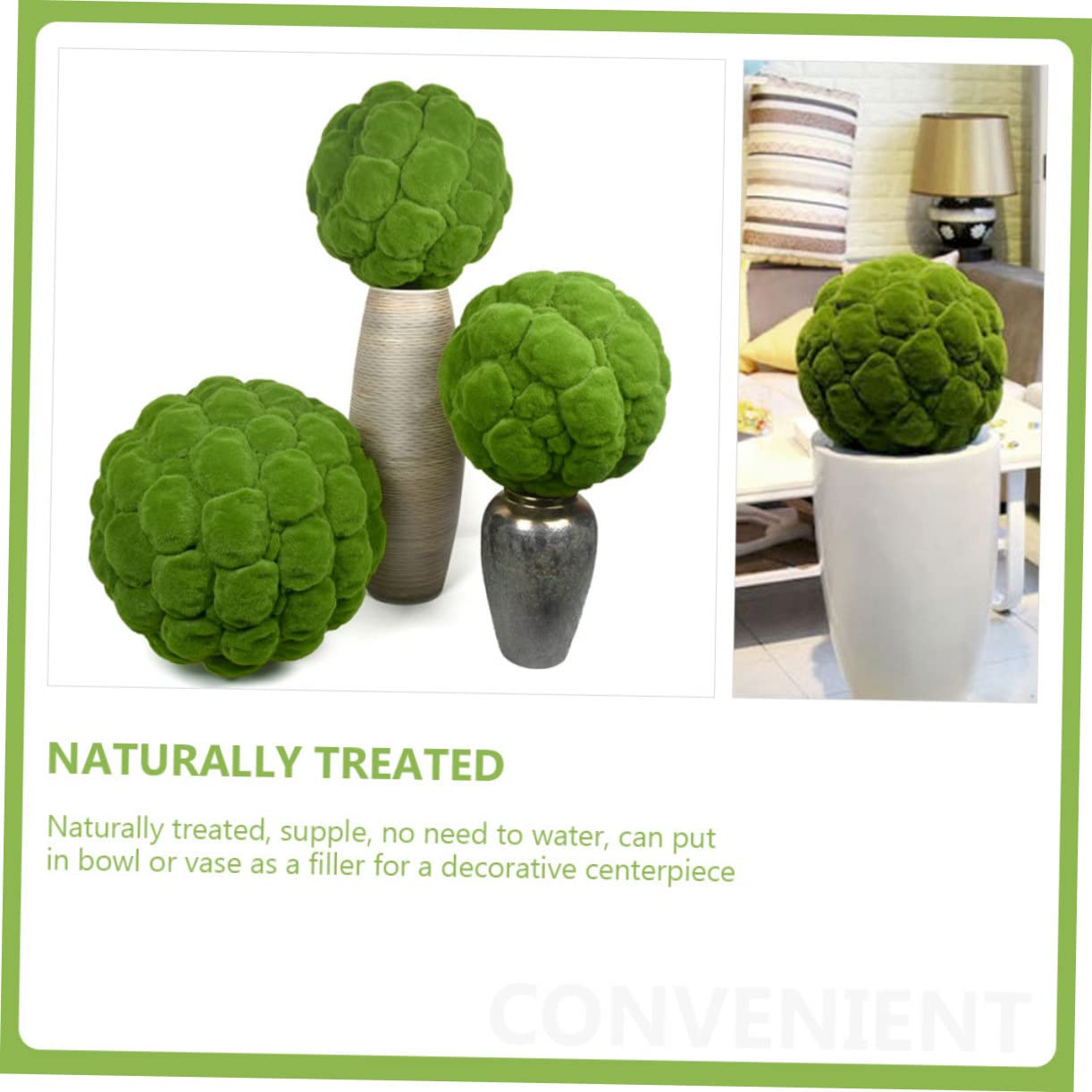 STOBOK 6stücke Künstliche Moosbälle Durchmesser Dekoration Für Innenräume Garten Und Hochzeiten Lebendige Topiary Pflanzen Für Moderne Und Skandinavische Stile
