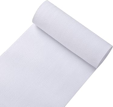 Knit Elastic Bands for Sewing White Heavy Stretch High Elasticity Flat Elastic Cord 6 Inch Wide Braided Elastic Spool 2 Yard