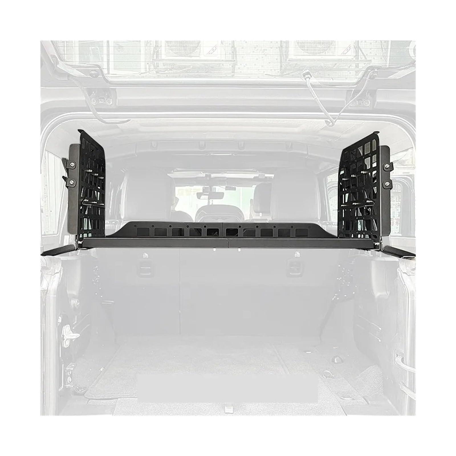 Cache-Bagages arrière Coffre pour Jeep pour Wrangler (JL) 4dr Hardtop 2024 2025 Système Panneau Stockage Modulaire Étagère Coffre Intérieur Porte-Bagages Support