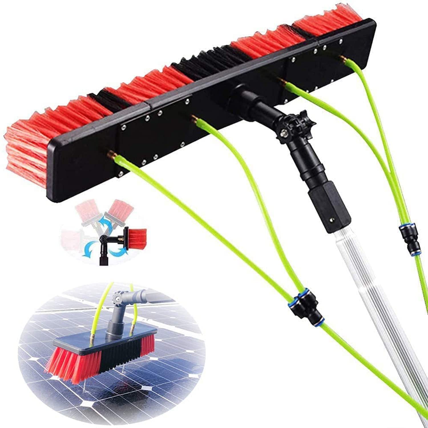 GYEQXKT Telescopic Water Squeegee for Window Cleaning, 6M Cleaning Kit with Solar Panel Brush, Effective Window Scrubber for Photovoltaic Surface Maintenance