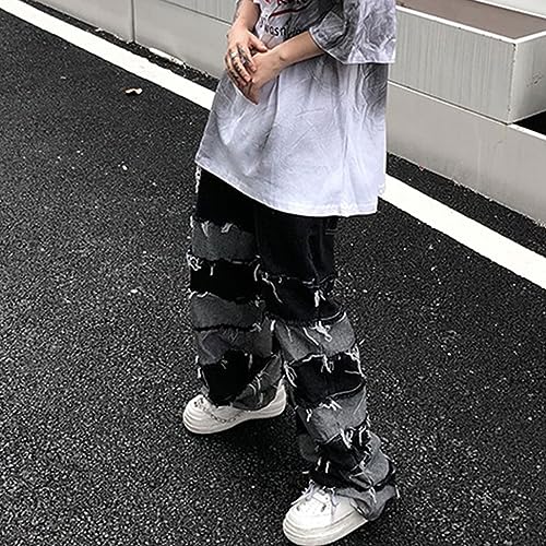 Mens Baggy Jeans Y2k Hip Hop Denim Pants Grunge Vintage Streetwear Pants Harajuku Loose Fit Jeans for Men4