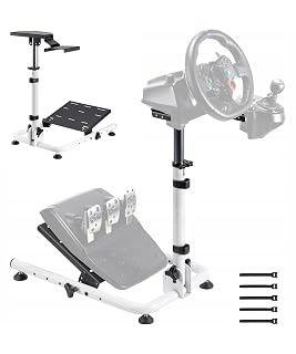 Hoss® Adjustable & Foldable Steering Wheel Stand with Gear Shifter Mount – Compatible with Logitech G29, G923,Thrustmaster and Fanatec – Sturdy Steel Frame with & Anti-Slip Feet - Amazon product rated Grade A