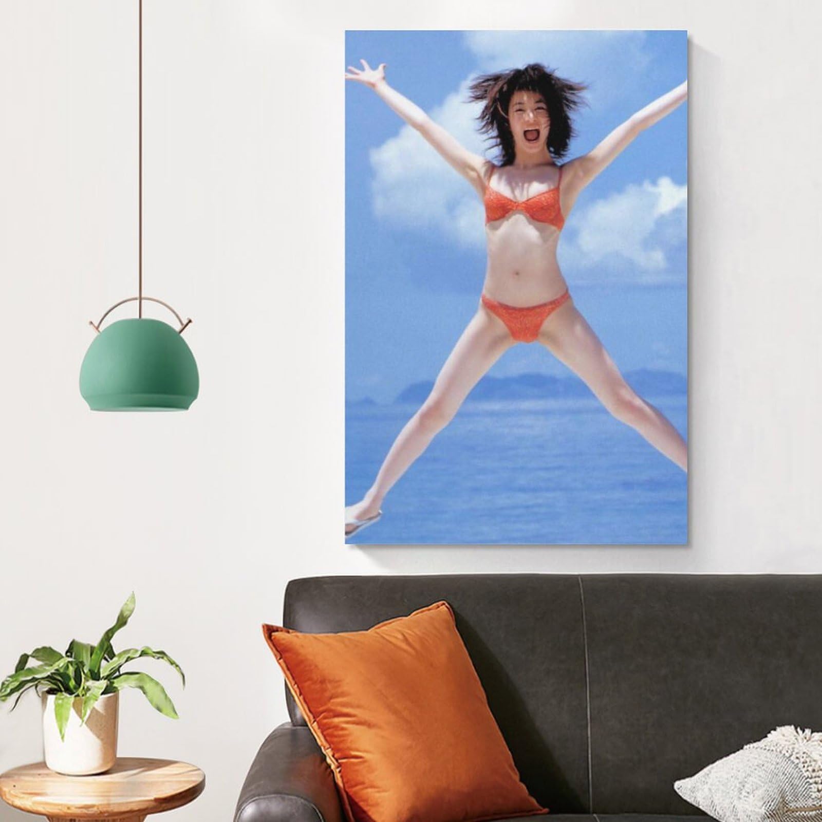 Amazon.co.jp: 新山千春水着セクシー写真壁の絵ポスター キャンバス