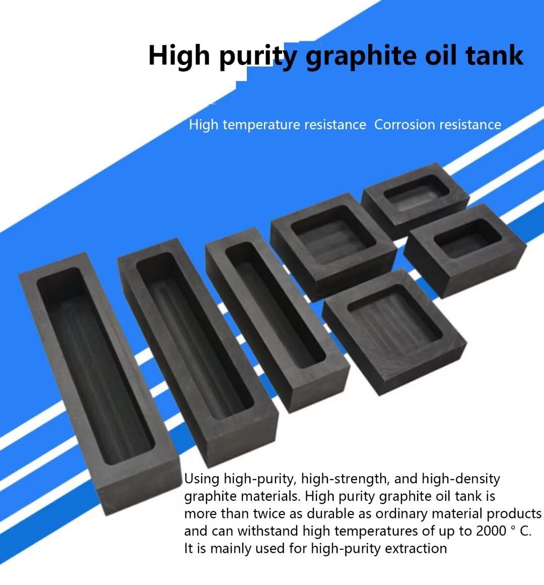 Molde para tanque de aceite de grafito de alta pureza de 250 g para fundición y refinación de metales