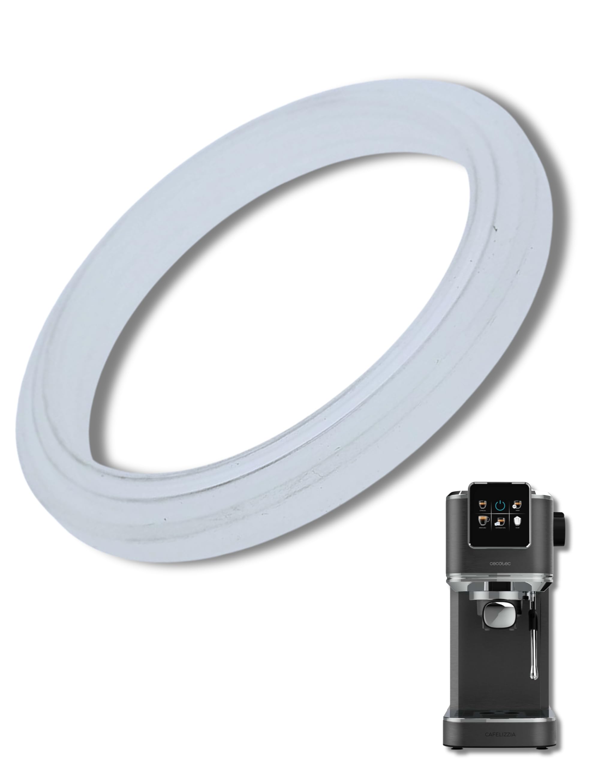 RECAMAT® Junta Portafiltro Recambio Cafetera Cecotec Cafelizzia ColdBrew. Repuesto Silicona Duradero y Resistente al Calor