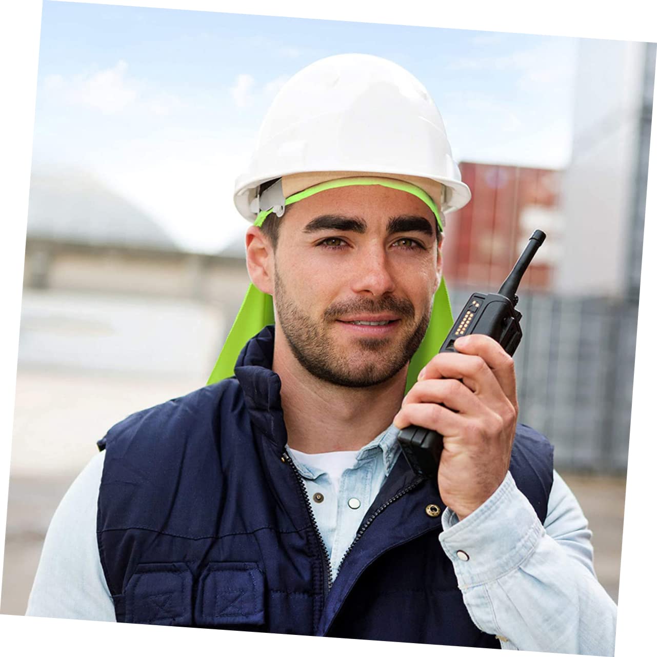 POPETPOP 2pcs Reflective Rod Riding Hat Shade Hat with Neck Protection Elastic Sports Helmet Liner Neck Reflective Sun Cooling Running Skull Cap Protector Wicking Skull Cap Hats Polyester Light Green