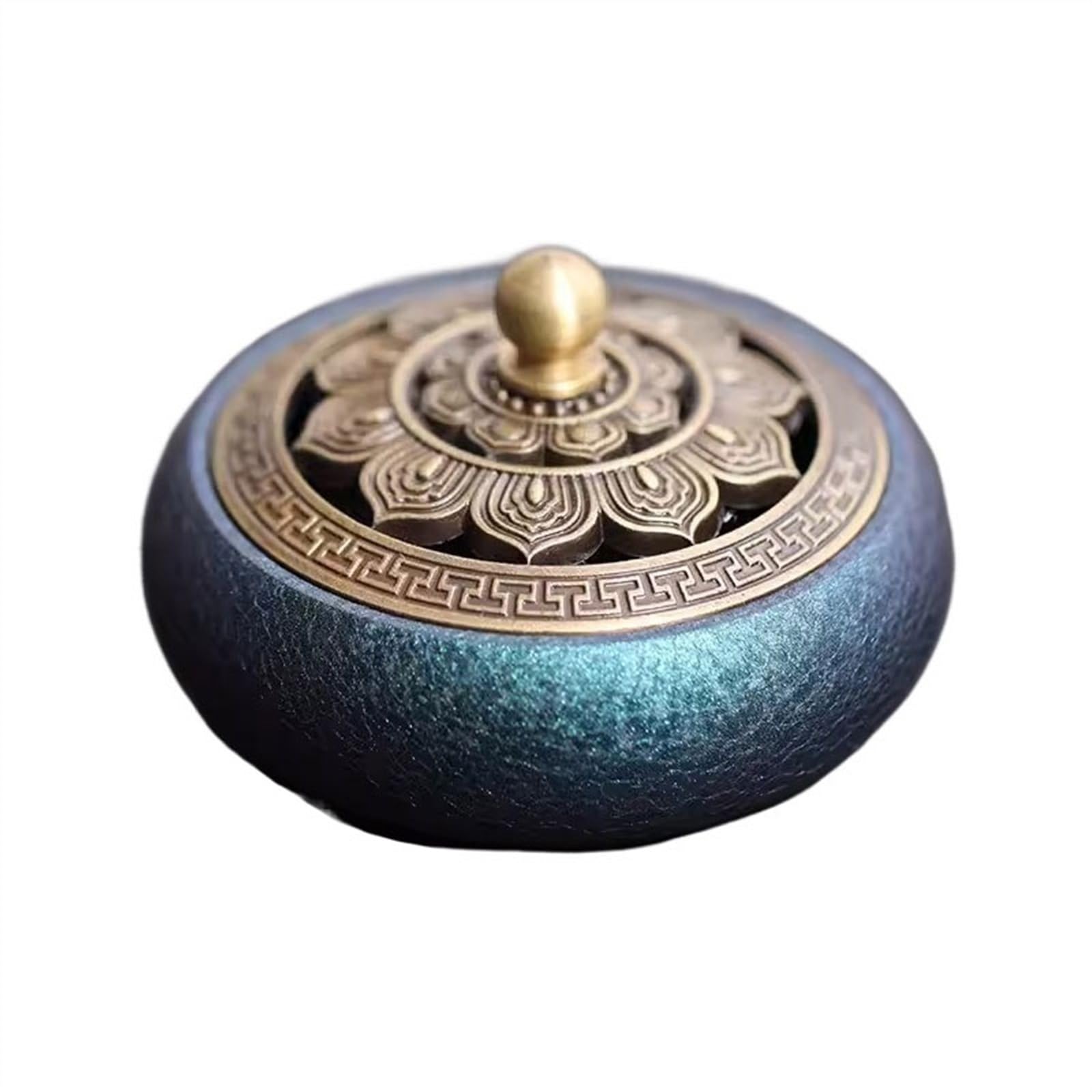 Incense Holder Base Household Indoor Light Luxury Copper Incense Burner Retro Plate Holder Exquisite Desktop Censer Decoration