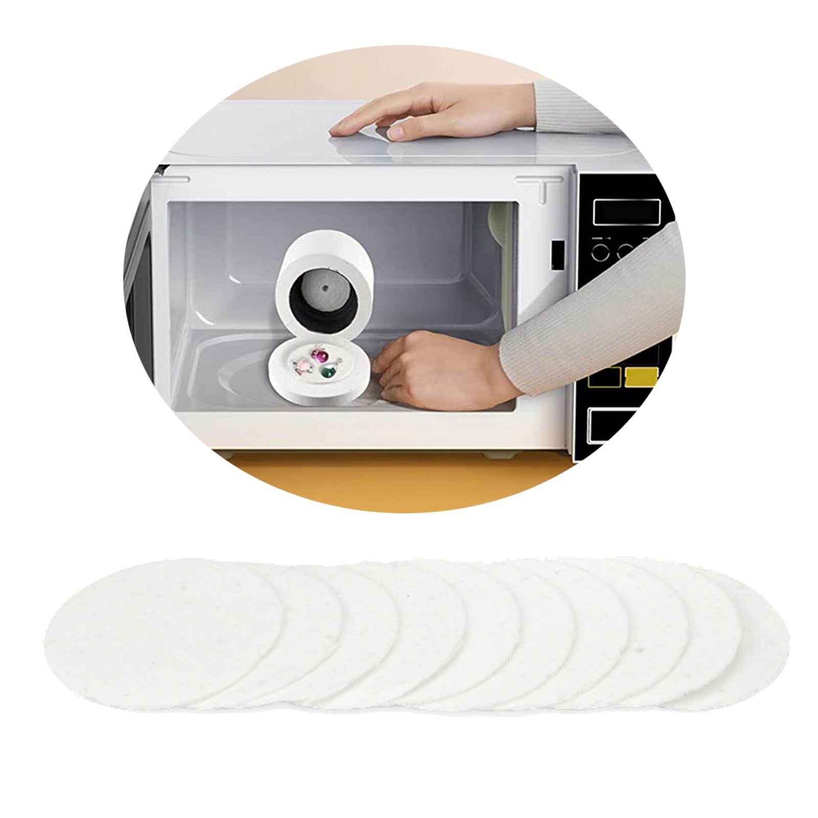 SZYDD 10 Pcs Ceramic Fiber Paper High Temperature Ceramic Fiber Round Paper White Insulation Gasket Paper for Stove