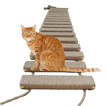 Amazon | 猫 吊り橋 壁掛け吊り橋 木製 ハンモック吊り橋 猫用
