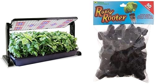 AeroGarden Panel de luz LED de cultivo de 45 W, luz de cultivo para plantas, incluye soporte y kit para colgar y arrancadores rápidos de plantas
