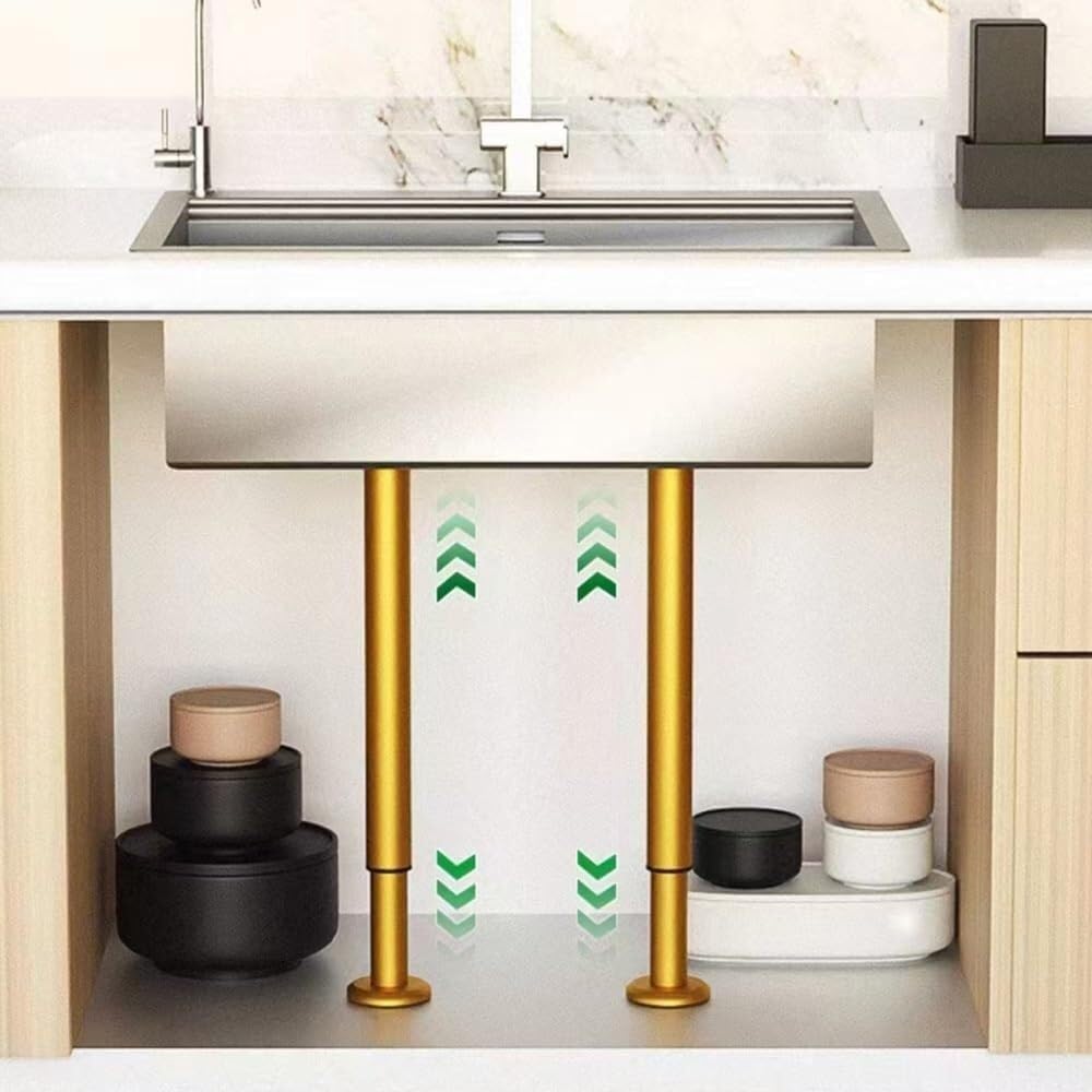 Furniture Leg,Furniture Legs Adjustable Legs,Telescopic Support Pole for Sink Furniture Leg,2 Pcs,