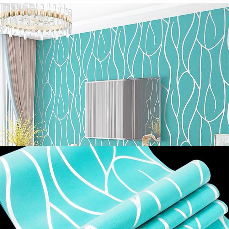 Image of CRIMSON DECORS Green Freestyle SELF Adhesive Wallpaper for Living Room Bedroom Office Hall Corridor Peel and Stick Vinyl Wallpaper - 600X45 CM - 29 SQFT