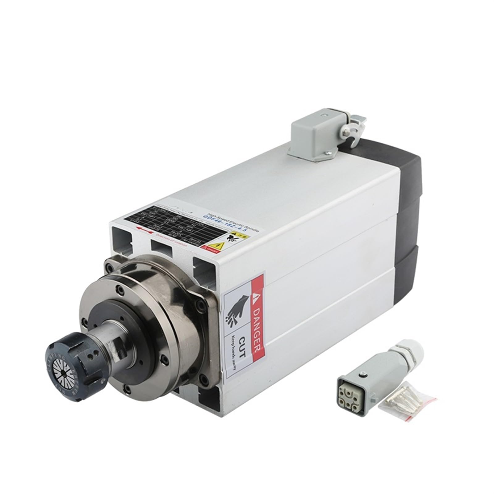 Spindle motor Spindle Motor 4.5kw Air-Cooled Spindle Motor 380V 220V 18000rpm Chuck Nut ER25 For Milling Machine Router Machine Tool(4.5kw ER25 220V)