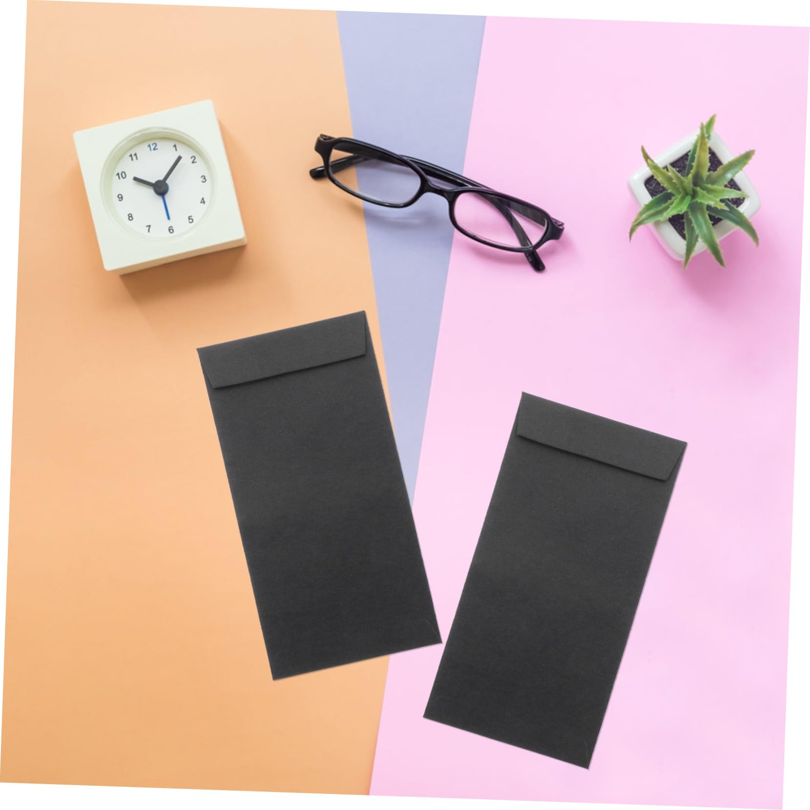 120 pièces Enveloppes Autocollantes pour Espèces Format Compact Organisateur et Pochettes de Trésorerie pour Défis Épargne Papier Résistant Noir Style Chinois
