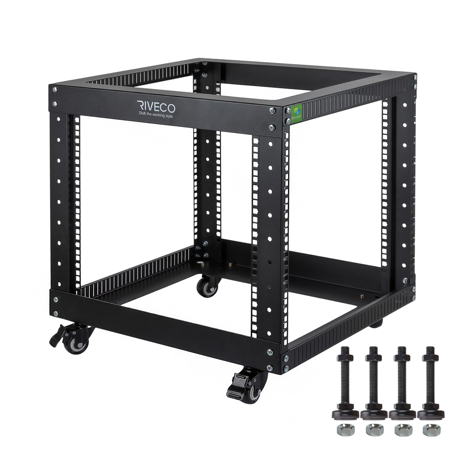 Amazon.com: RIVECO 9U Open Frame Server Rack with Casters- Heavy